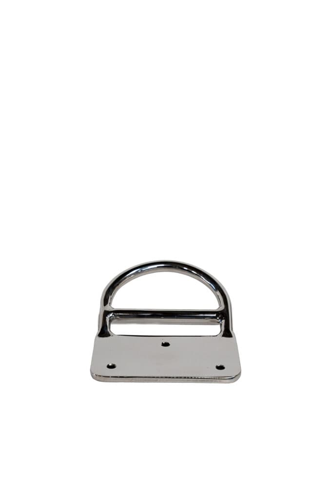 AISI 316 mirror-polished stainless steel handle, diam. 8/10 mm rod, 6 mm thick base
